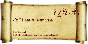 Ölbaum Amrita névjegykártya